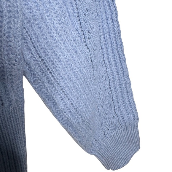 Club Monaco | Pointelle Texture Crewneck Sweater Blue Size XS - Picture 6 of 9